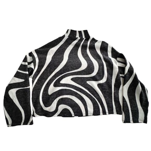 Amisu Geometric Cropped Sweater XS - Picture 2 of 5